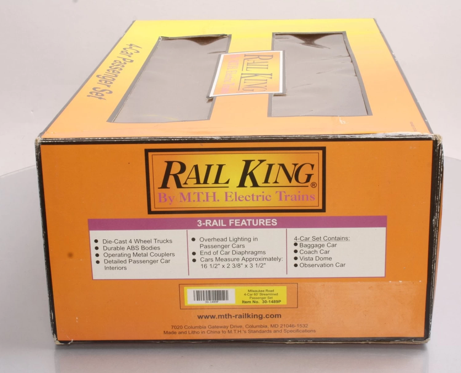 MTH 30-1489-1 Milwaukee Road Imperial Hiawatha O Gauge Steam Passenger Train Set 4 MTH 30-1489-1 Milwaukee Road Imperial Hiawatha O Gauge Steam Passenger Train Set - Image 2