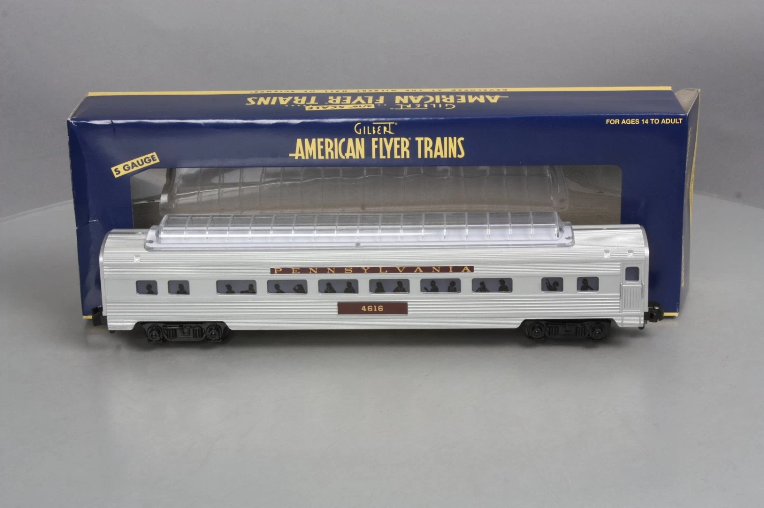 American Flyer 6-49959 S Scale Pennyslvania Streamline Full Vista Dome Car 3 American Flyer 6-49959 S Scale Pennyslvania Streamline Full Vista Dome Car