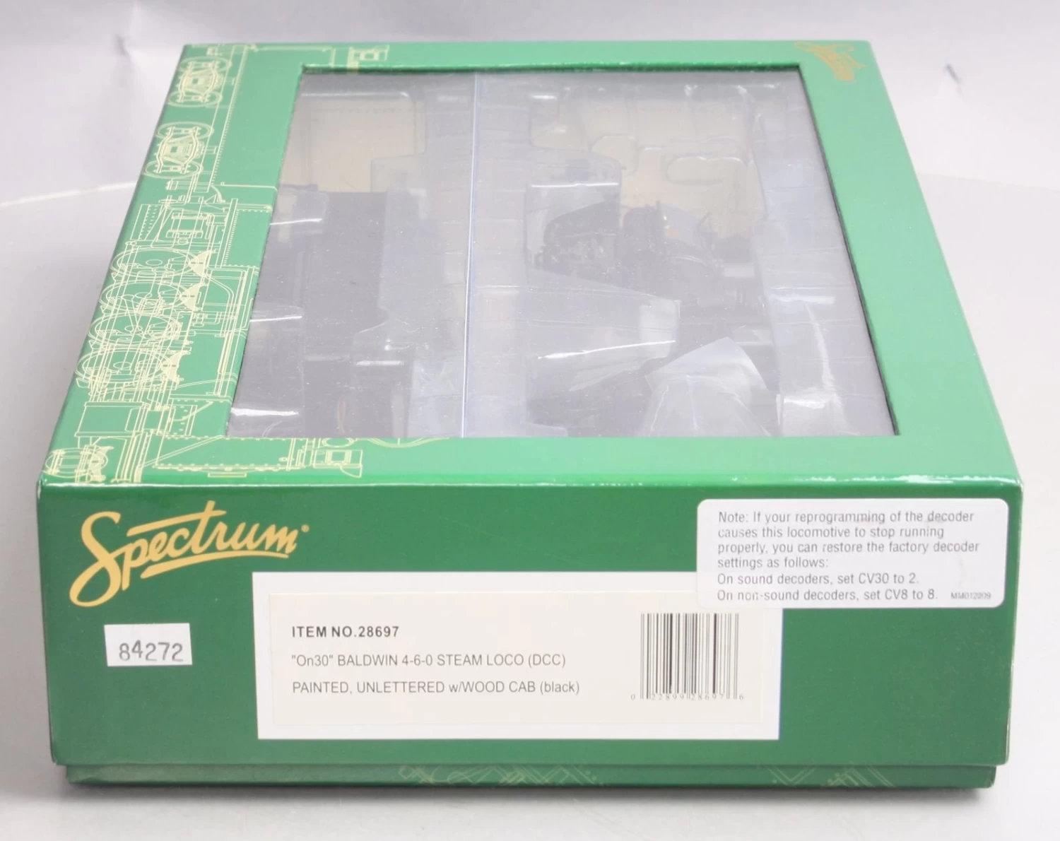 Bachmann 28697 On30 Painted & Unlettered Baldwin 4-6-0 Wood Cab W/DCC (Black) 14 Bachmann 28697 On30 Painted & Unlettered Baldwin 4-6-0 Wood Cab W/DCC (Black) - Image 12