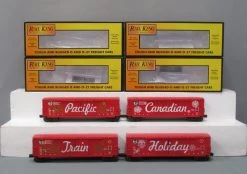 MTH 30-7087 O Candian Pacific Christmas 50' Boxcar W/ LED Lights (Set Of 4)