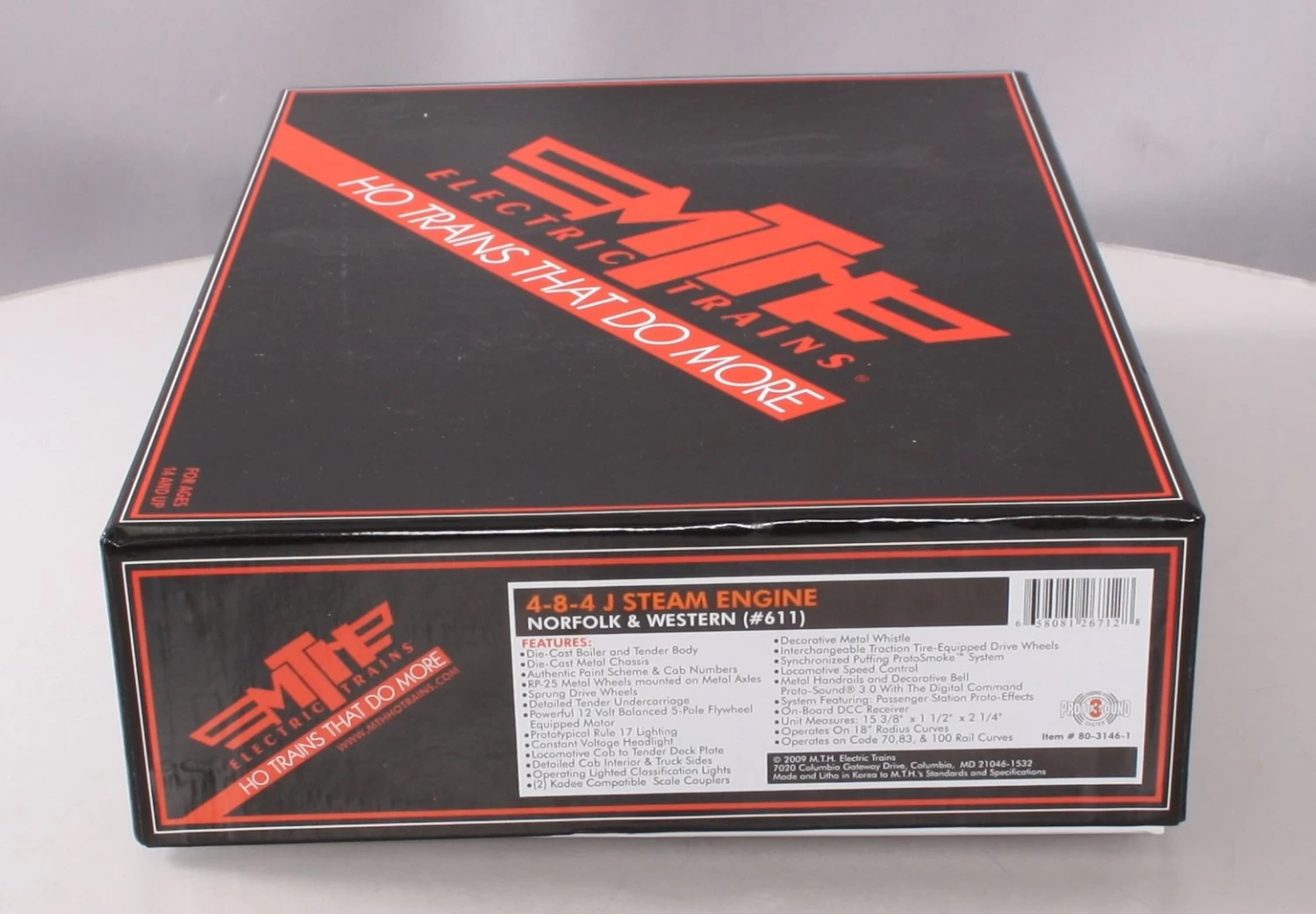 MTH 80-3146-1 HO Norfolk & Western J Class 4-8-4 Steam Engine W/PS 3.0 #611 14 MTH 80-3146-1 HO Norfolk & Western J Class 4-8-4 Steam Engine W/PS 3.0 #611 - Image 12