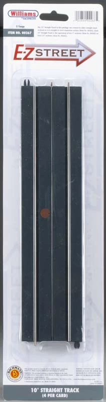 Williams 00267 Bachmann O E-Z Street 10" Straight Track (Pack Of 4)