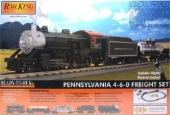 MTH 30-4215-1 Pennsylvania RailKing 4-6-0 O Gauge Steam Train Set W/PS 3.0