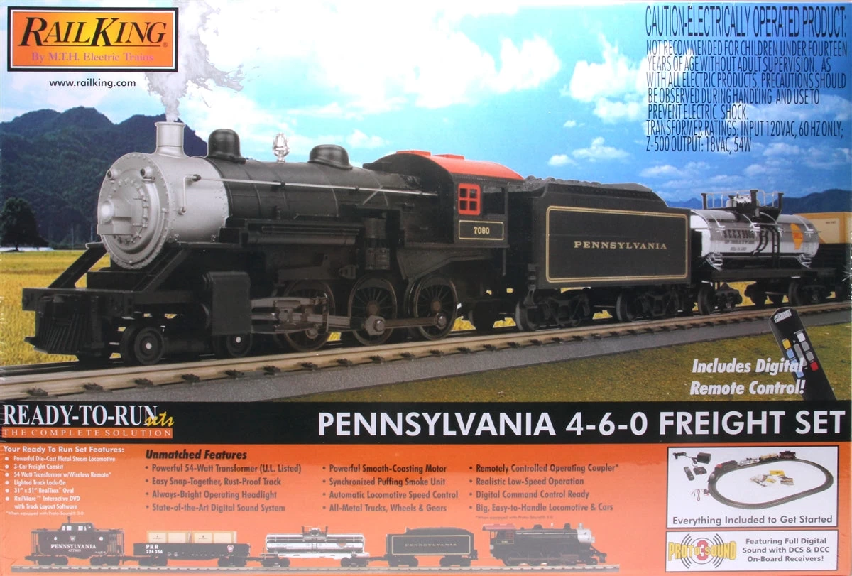 MTH 30-4215-1 Pennsylvania RailKing 4-6-0 O Gauge Steam Train Set W/PS 3.0 3 MTH 30-4215-1 Pennsylvania RailKing 4-6-0 O Gauge Steam Train Set W/PS 3.0