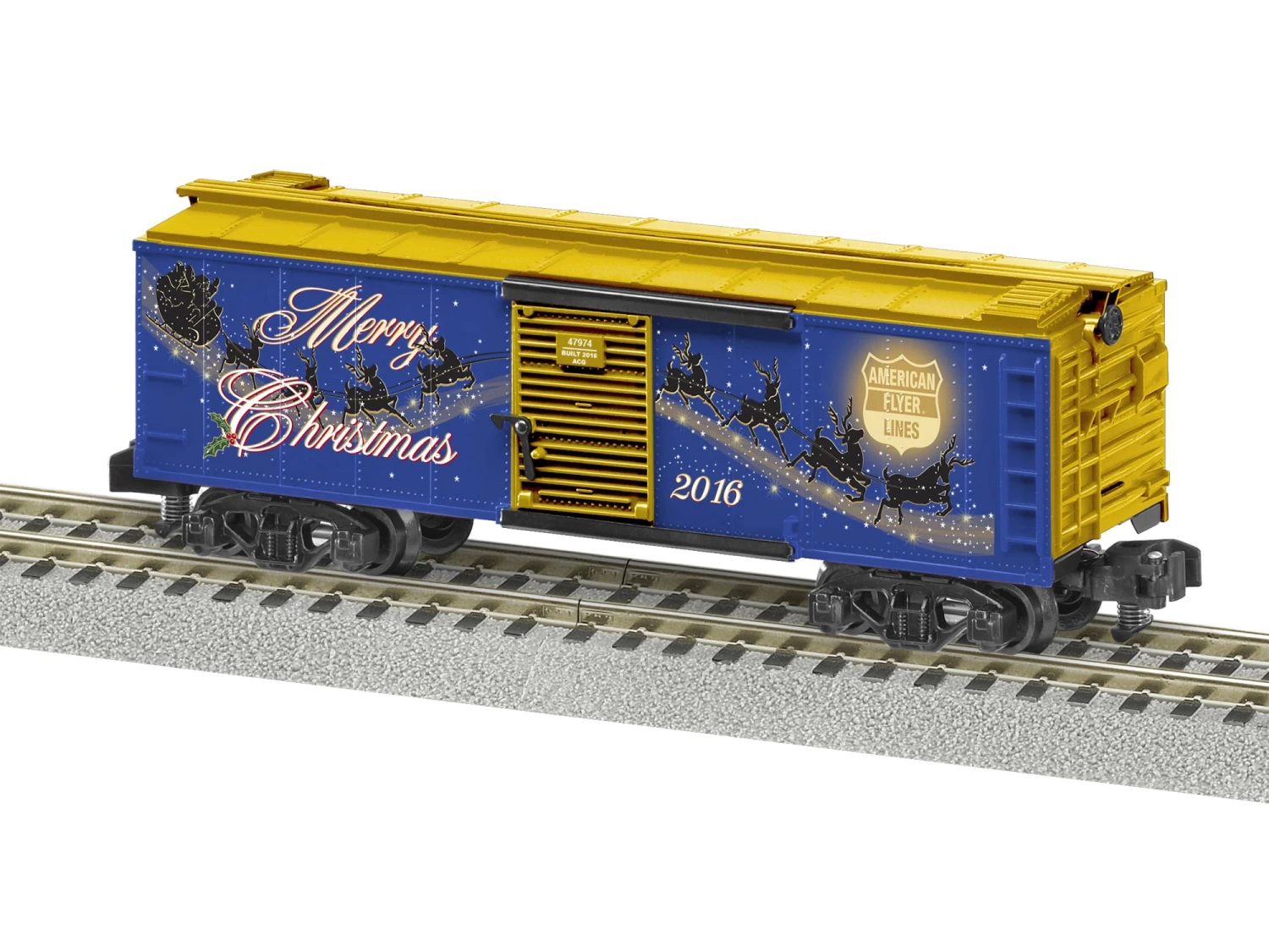 American Flyer 6-47974 S 2016 Christmas Boxcar 3 American Flyer 6-47974 S 2016 Christmas Boxcar