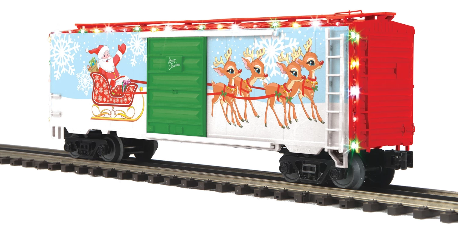 MTH 20-93879 O Christmas 40' Box Car With LED Lights 3 MTH 20-93879 O Christmas 40' Box Car With LED Lights