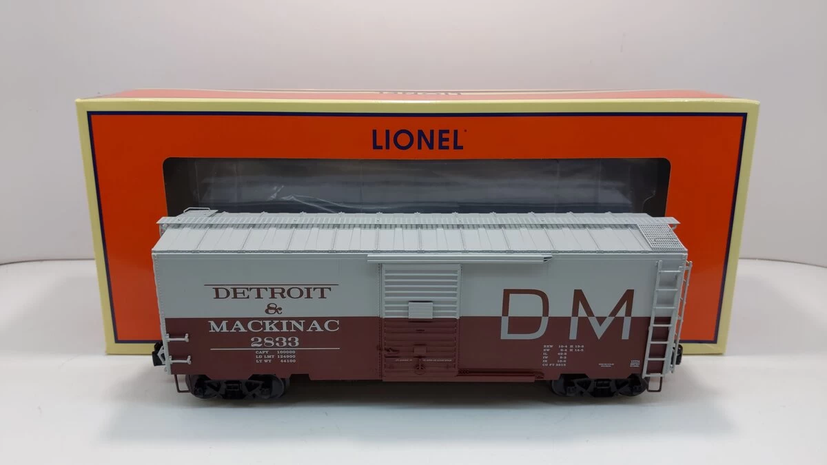 Lionel 6-17774 O Detroit & Mackinac PS-1 Boxcar #2833 3 Lionel 6-17774 O Detroit & Mackinac PS-1 Boxcar #2833