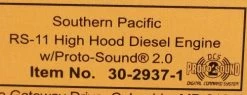 MTH 30-2937-1 Southern Pacific RS-11 High Hood Diesel Engine W/PS 2.0 #2904 -Best Toy Model Store h34 003 465c61ac 547e 4aa7 9f03 251f1b5e1729